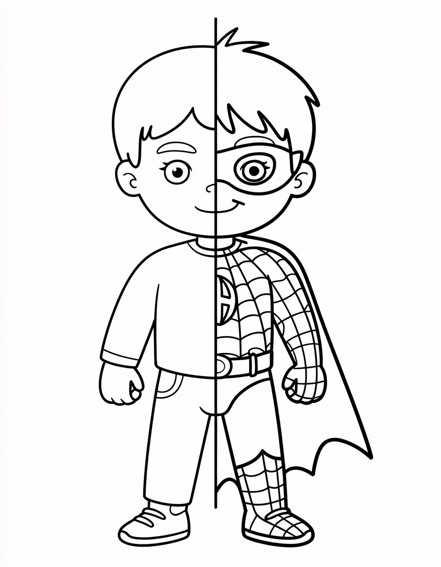 Peter Parker Half Transformed